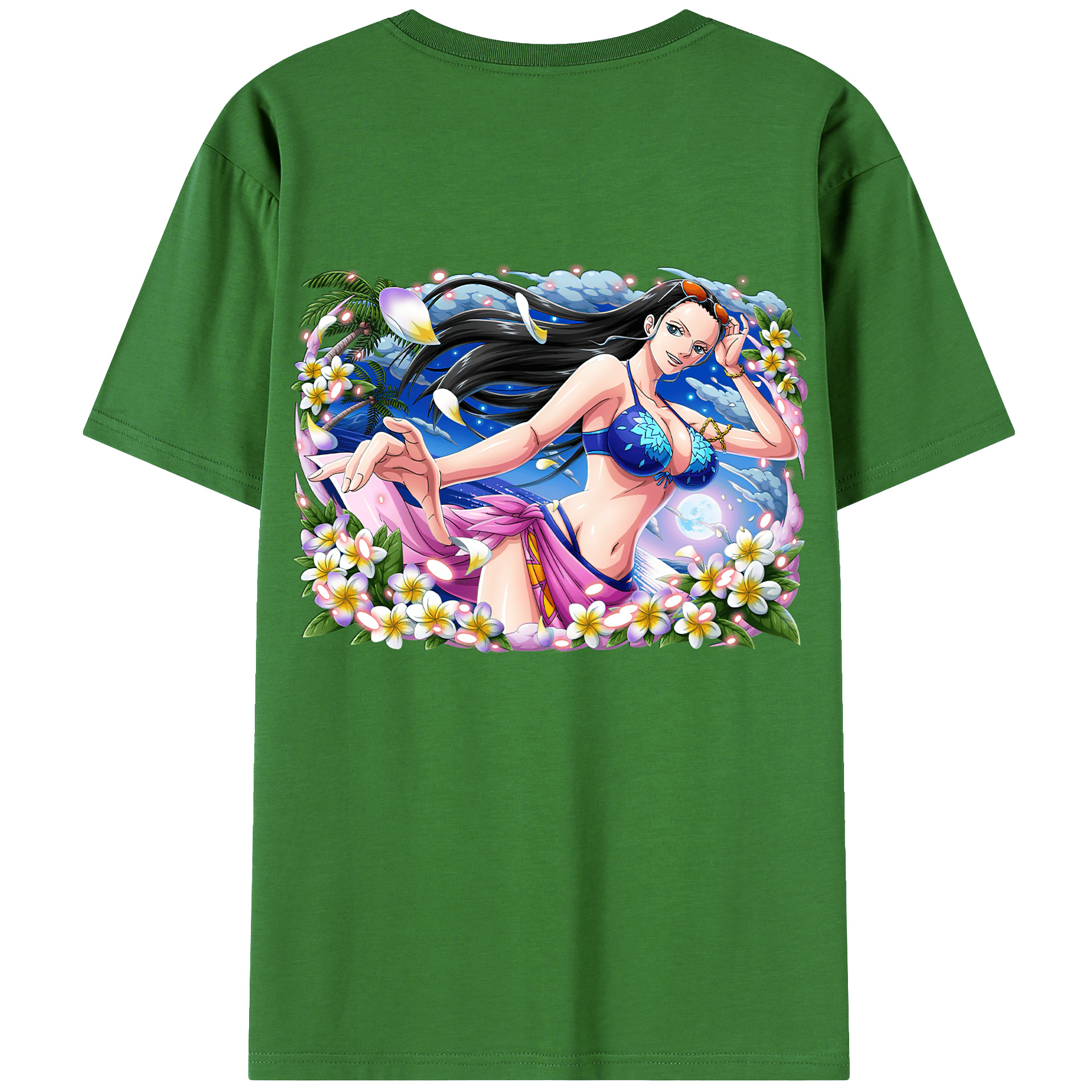 ワンピース ニコ・ロビン ONE PIECE Nico Robin レディース半袖Tシャツ(バックプリント)